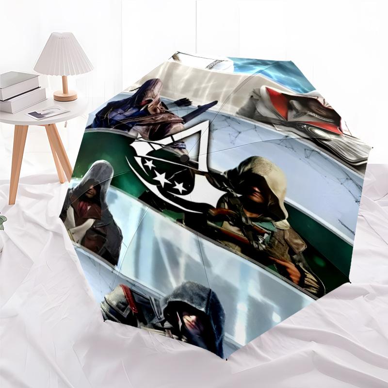 1pc Assassin's Creed Umbrella, Sun Protection, And UV Shielding. It Has Eight Sturdy Ribs for Outdoor Use And Perfect As a Holiday Gift