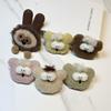 Korean Style Cute Big Ear Rabbit & Bear Plush Cartoon Brooch Hair Accessories for Autumn/Winter