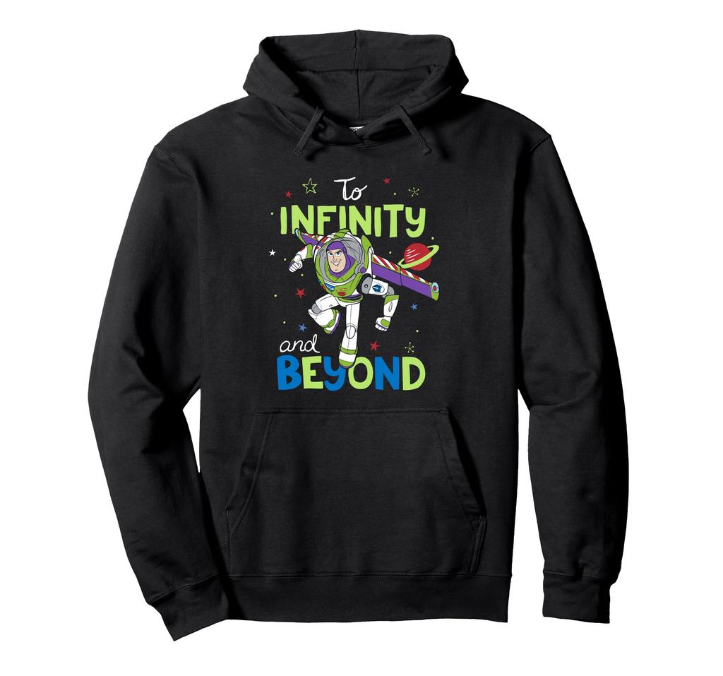 Disney Pixar Toy Story Buzz Lightyear to Infinity and Beyond Logo Hoodie
