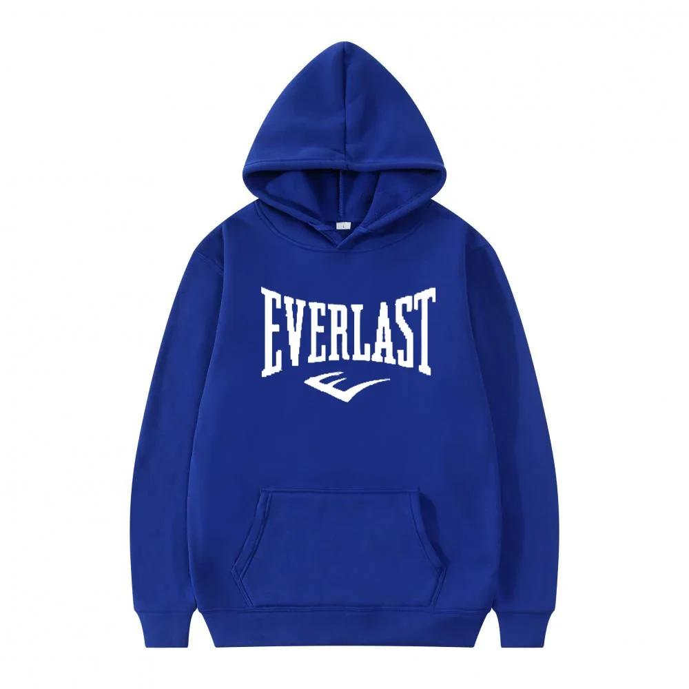 EVERLAST Men's New Spring and Autumn Leisure Comfortable Men's Hooded Sports Shirt, Slow Running Street Leisure Pullover