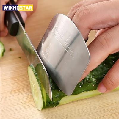 1PCS Kitchen Tool Accessories Stainless Steel Finger Guard Safety Cut Vegetables Hand Guard Kitchen Tool Finger Protector Tool