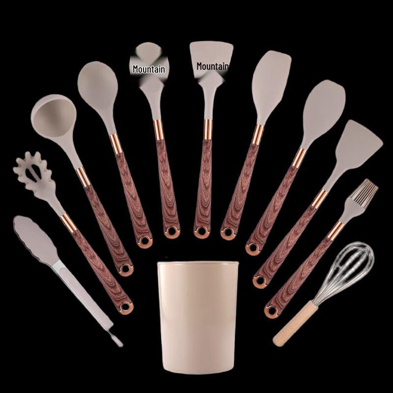 Yoshida Craftsman 12-Piece Wood Grain Cooking Utensil Set