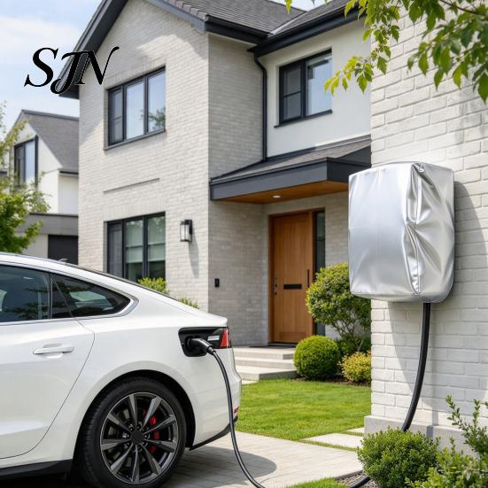 Heavy Duty Dustproof Protective Cover Car Charging Station Dust Cover, Universal Waterproof Oxford Cloth Outdoor Pile Shield Shield, Drawstring Design