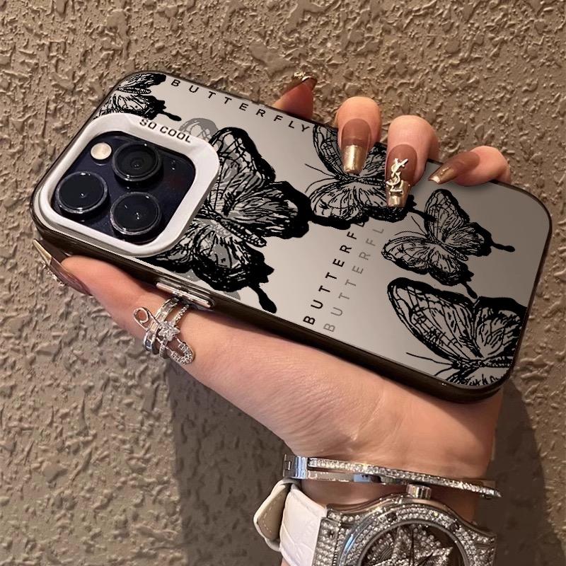 Fashion Butterfly Black Purple Phone Case for Xiaomi Mi 14T 14 13 12 12T 11 Lite Poco X6 F6 F5 X5 F4 F3 X3 GT Pro 4G 5G Cover