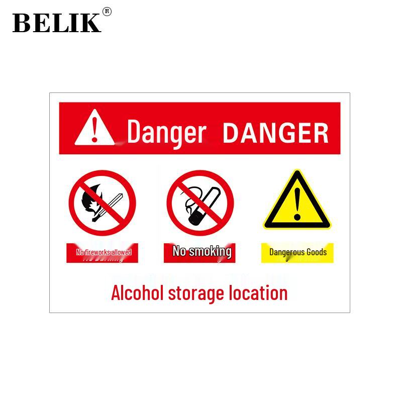 BELIK Gas Cylinder Storage Safety Sign 40x30 cm