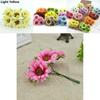 Vibrant 6pcs Artificial Gerbera Daisy Fake Silk Flower For Stunning Home Decor