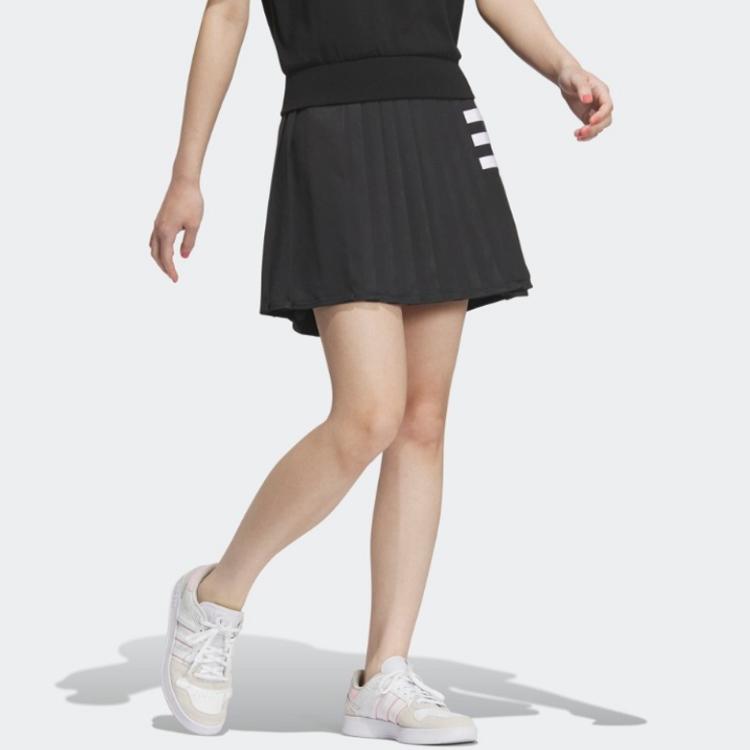 Adidas Neo X Strawberry Bear Co-Branded SS23 Pleated Sports Skirt Women Bottoms Black IP3893