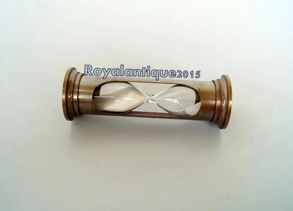 

Nautical brass sand timer pendant marine maritime antique finish best gift item коричневый
