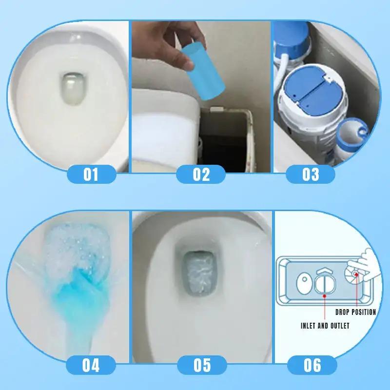 Effective Concentrated Descaling Toilet Cleaning Stick Blue Bubble Toilet Deodorizer Toilet Toilet Sink Drain Cleaner