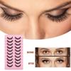 10 Pairs Reusable Self Adhesive Eyelashes No Glue   or Eyeliner Needed Natural Thick False Lashes