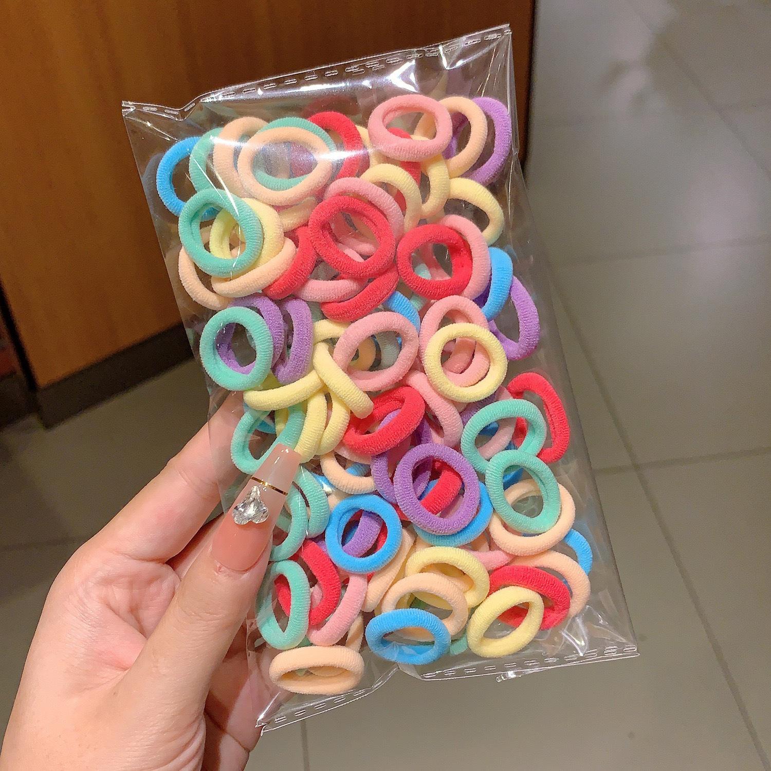 

Дитячі Цукеркові Кольори Високоеластичні Гумки для Волосся – Гумки, що не Пошкоджують, для Дівчаток та Жінок