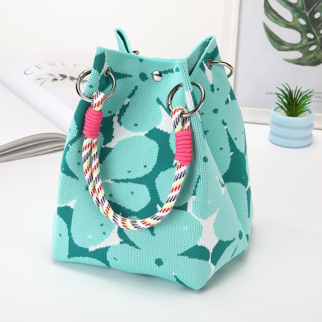 Stylish Women's Knitted Bucket Handbag – Casual, Versatile & Portable
