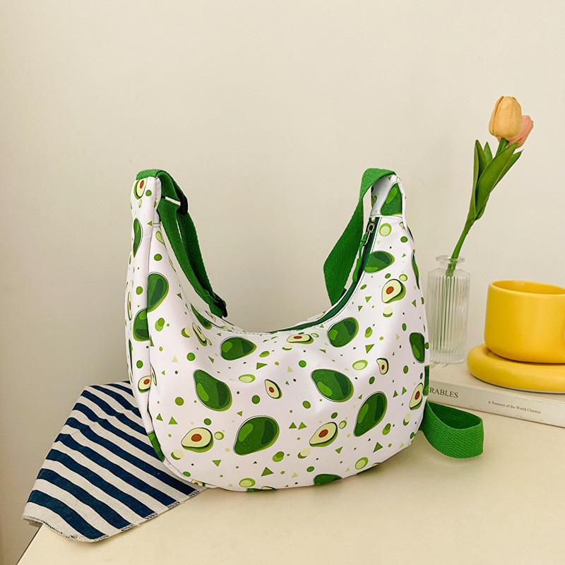 Adorable Children's Canvas Bag Stylish Toddler Shoulder Bag Cute Double-sided Fruit Design For Baby Accessories And Coin Storage