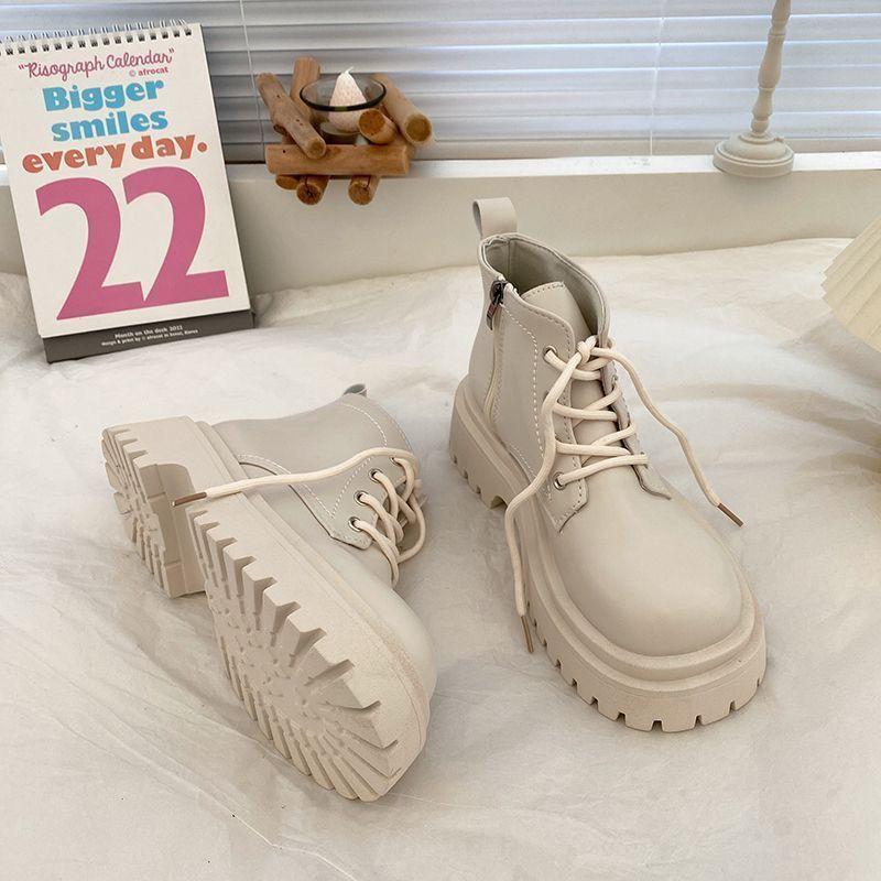 Martin boots women's autumn 2025 new British style fashionable versatile small foreign thick heel handsome short boots