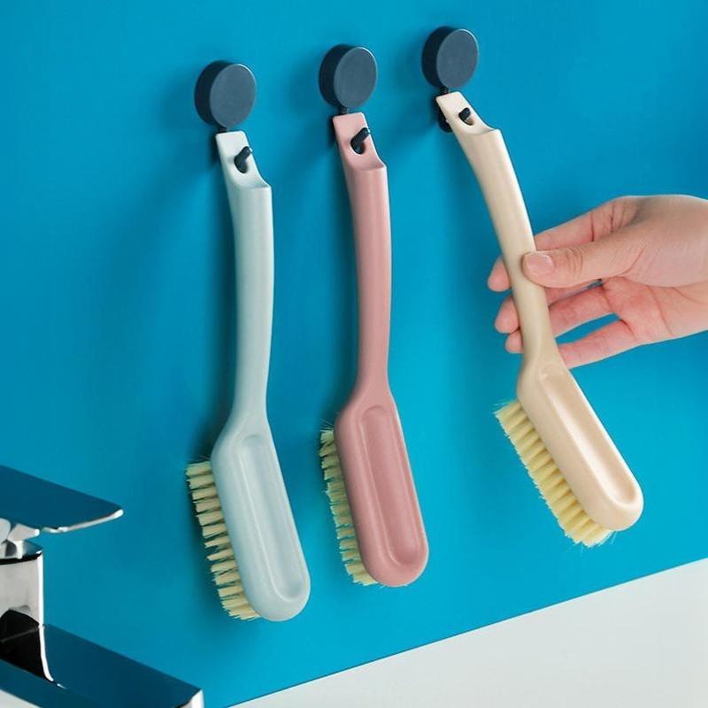 Non-Slip Long Handle Soft Bristle Cleaning Brush 1Pcs Gentle Scrubber for Laundry Shoe Washing Bathtub Tile Cleaning