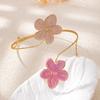 Elegant & Sexy Floral Open Cuff Armlet For Women Vintage Enamel Glaze Craft Flower Open Arm Ring Jewelry Gift