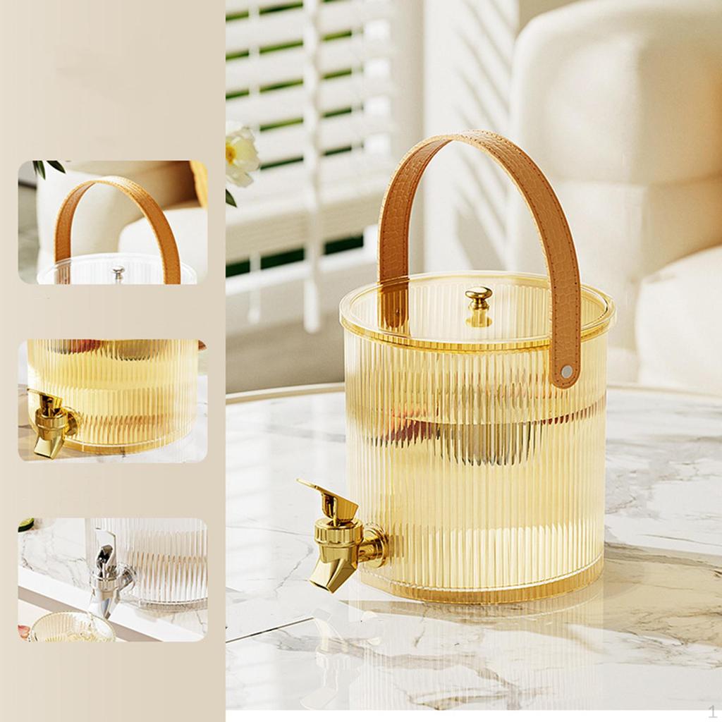 Beverage Dispenser Container with Faucet for Cold Water And Iced Drinks