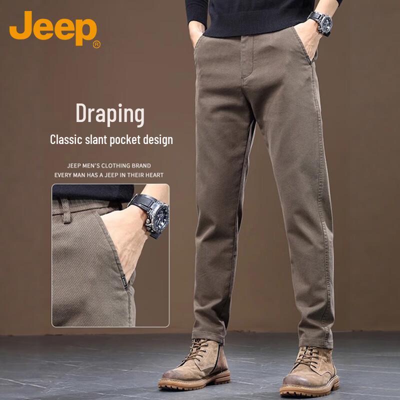 JEEP Men's Autumn/Winter Business Casual Straight-Leg Pants