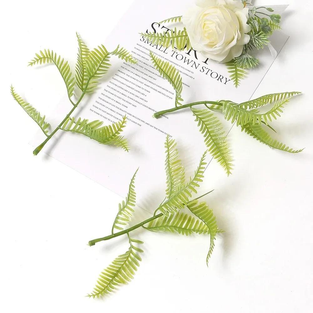 10Pcs Artificial Plants Leaf Wedding Party Home Decor Accessories Diy Cake Candy Box Garland Christmas Decorative Flowers Wreath