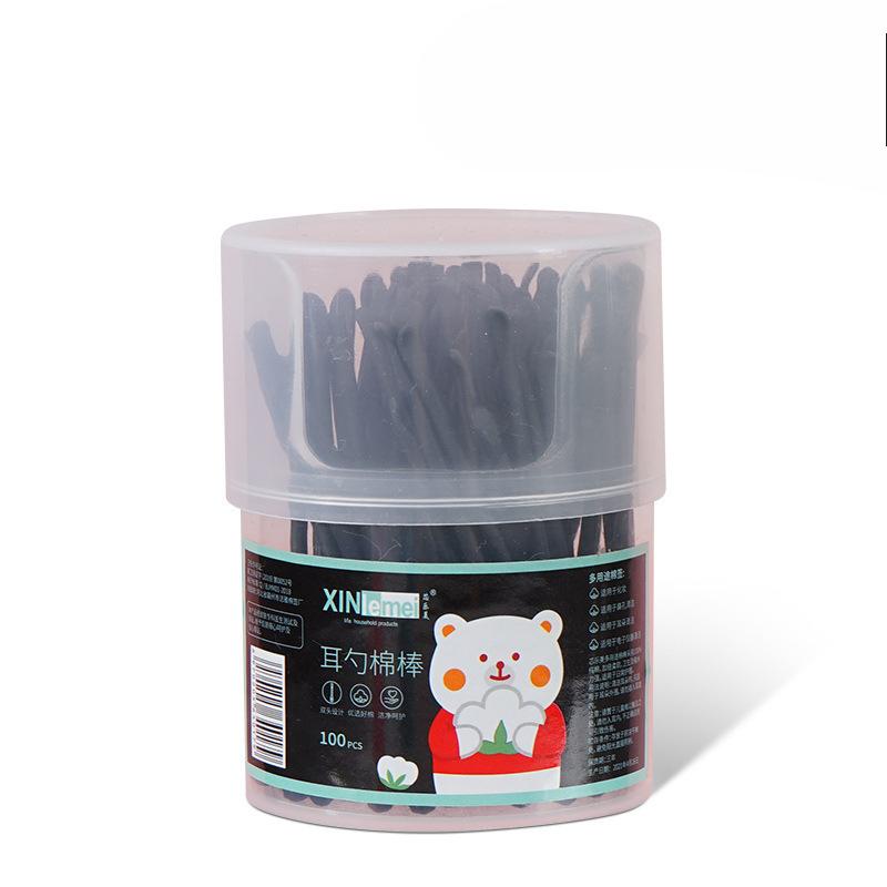 Ear Picks Cotton Swabs Double-ended Disposable Earwax Removal Cotton Swabs Plastic CoreBox-packed Ear Picks