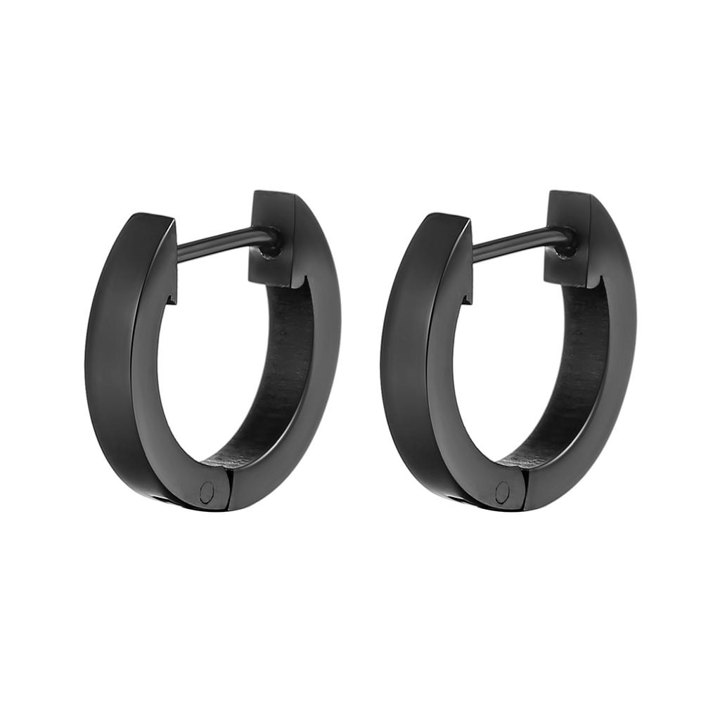 Cercei geometrici din oțel inoxidabil cu cataramă rotundă pentru ureche, cu aur real galvanizat, 18K, din oțel din titan.