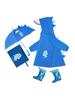 Set de Raincoat, Cizme de Ploaie și Umbrelă pentru Copii, Băieți și Fete, Set Impermeabil din Trei Piese Specific pentru Grădiniță, cu Ploaie Îngroșată