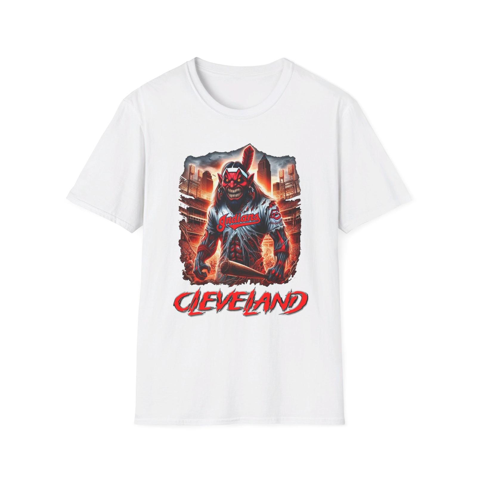 Футболка Cleveland Indians Хоррор-Мешап - Жуткая Фан-Атрибутика Команды S