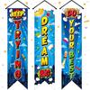 3 Pieces Hero Party Decorations Hero Wall Banners Porch Signs Backdrops Pirational Cityscape Photography Background for Theme Birthday Party Baby