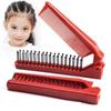 Portable Folding Comb Anti Static Hair Massage Comb Styling Accessories Foldable Hair Comb  Girl