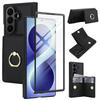 For Samsung Galaxy Z Fold 8 Ultra Fold 7 6 5 4 3 Case, Flip Wallet Case with Card Holder Magnetic Closure Shockproof Kickstand