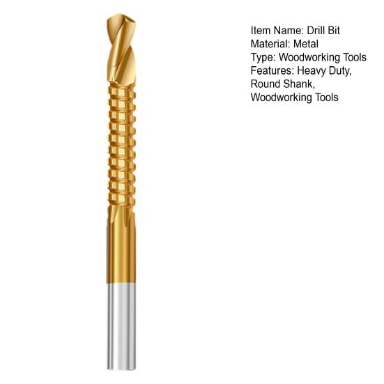 3/4/5/6/6.5/8MM Metal Twist Drill Bits Heavy Duty High Speed Steel Round Shank Drilling Screwing Boring Carving Cutting Drill Bits Woodworking Tools