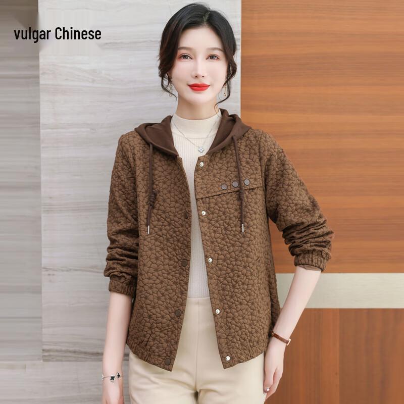 

Women s Mid-Length Floral Hooded Jacket 3XL