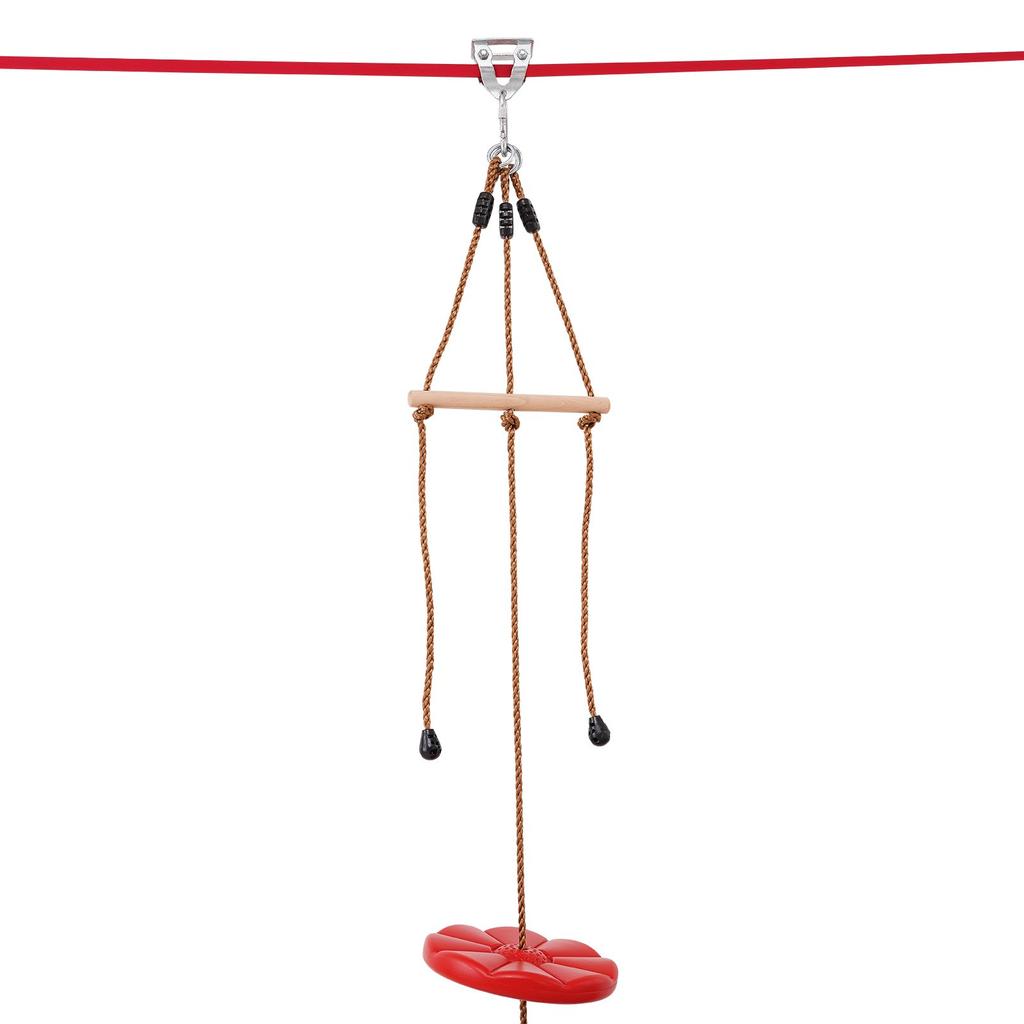 VEVOR Kit Zipline per Bambini e Adulti, Kit Zipline da 65 piedi Fino a 500 libbre, Zipline da Giardino per Esterno Montaggio Rapido, Intrattenimento per Parco Giochi con Zipline