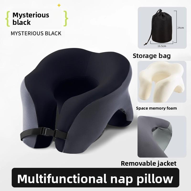

Portable Foldable Nap Pillow Office Desk Student Sleeping Pillow Multifunctional Napping Cushion Soft Plush Travel Support рожевий