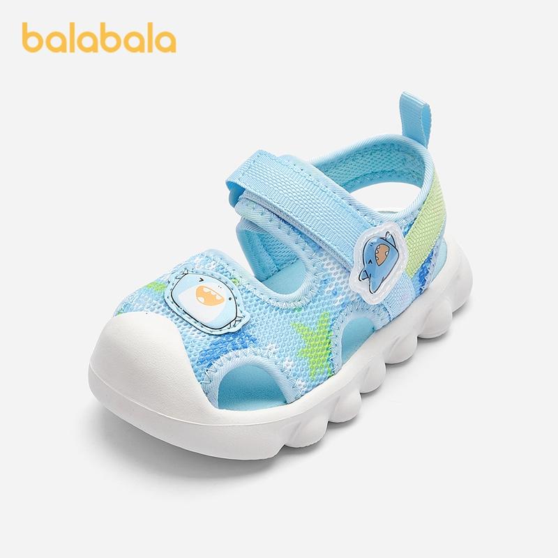 Balabala children's shoes, children's sports sandals, boys' and girls' shoes, breathable 2025 summer new beach shoes, anti slip