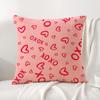 Hot Loving Heart Cushion Cover Natural Linen Organic Fabric DoubleSided Printing Sofa Home Decor Breathable Bed Pillow