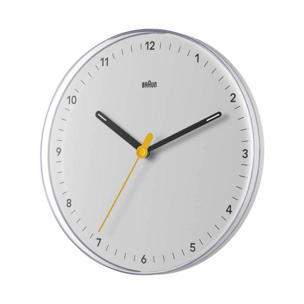 Reloj de pared público analógico de bajo ruido Braun BC26W Classic