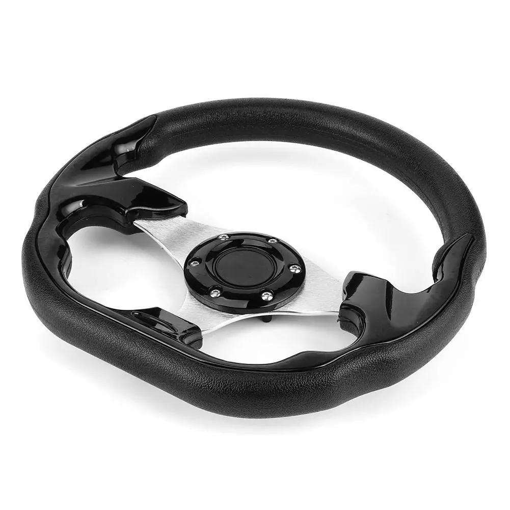 1pcs Universal 13" 320mm Racing Sports Car Steering Wheel with Horn Button Carbon Fiber