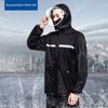 Raincoat and Rain Pants Set for Men, Thickened Long Style, Full-Body Split Design, Suitable for Electric Bike Riding, Adult Heavy Rain Protection