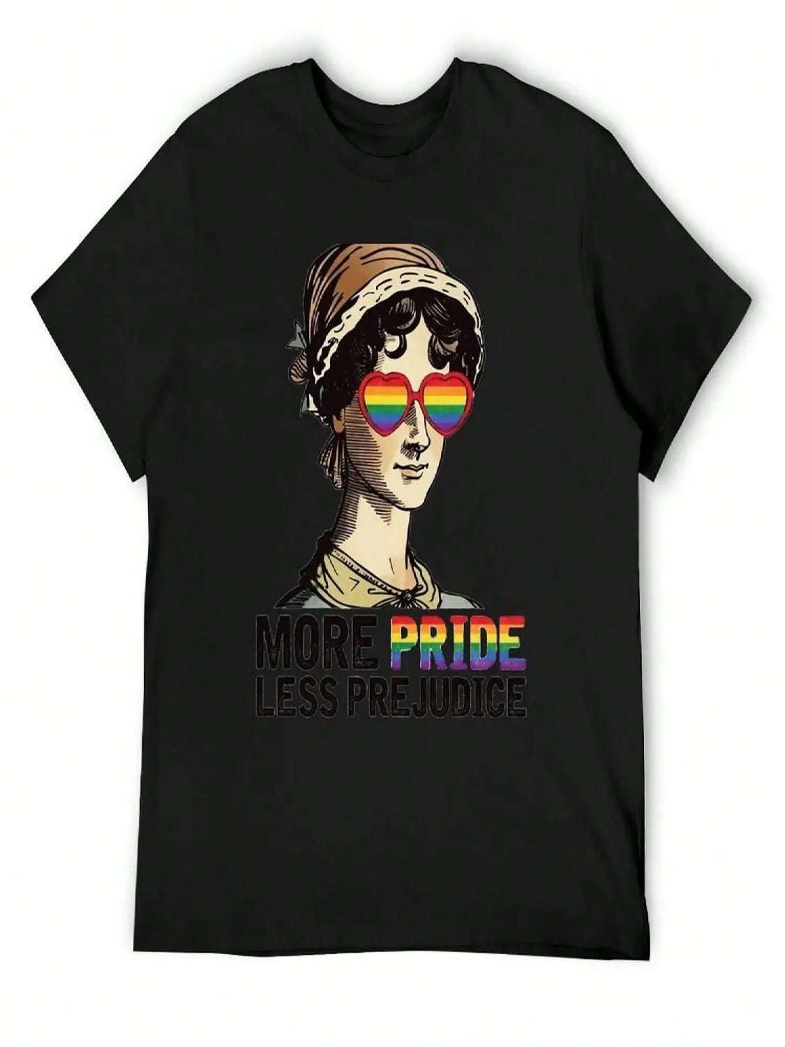 More Pride Less Prejudice Lgb, Jane Austen , Proud Ally , Pride MonthT-Shi T-Shirt Kawaii Clothes Street Wear Clothes For unisex S разноцветный