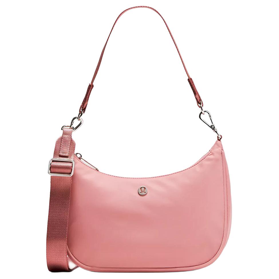 Lululemon City Essentials 3L Logo Recycled Nylon Underarm Crossbody Shoulder Bag Women bags Pink LW9FR7S-046976 Pink