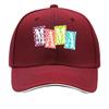 Retro Mama Checker Pop Lettering Sandwich Baseball Cap Sun Cap Outdoor Workouts Hat
