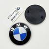 For M E46 E90 E60 2pcs 82mm 74mm Car Front Hood Emblem Bonnet Logo Rear Trunk Badge For BMW E46 E39 E90 E60 E30 E87 E36 E61 E91 M3 M5 Accessories
