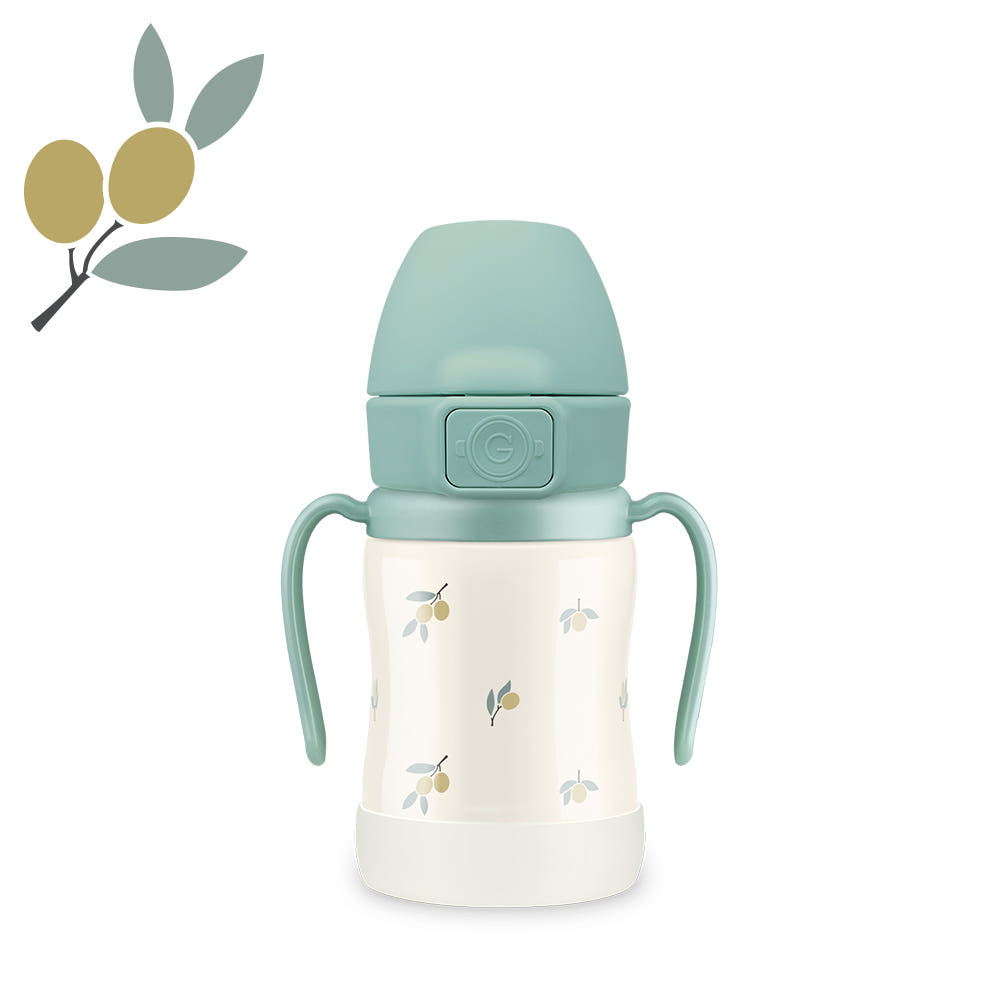 Grosmimi One-Touch Stainless Steel Straw Cup (200ml)