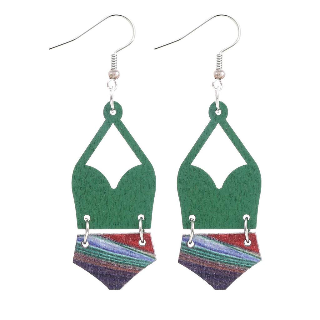 Bohemian Multi-layer Patchwork Geometric Cork Earrings