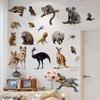 DIY Safari Animal Wall Stickers for Kids Room Decor Tiger Elephant Zebra Tropical Rainforest Savanna Nursery Decals Christmas Gifts