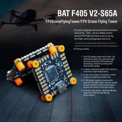 Zhenbaolai F405 V2 Flight Controller & S65A 4-in-1 ESC Stack
