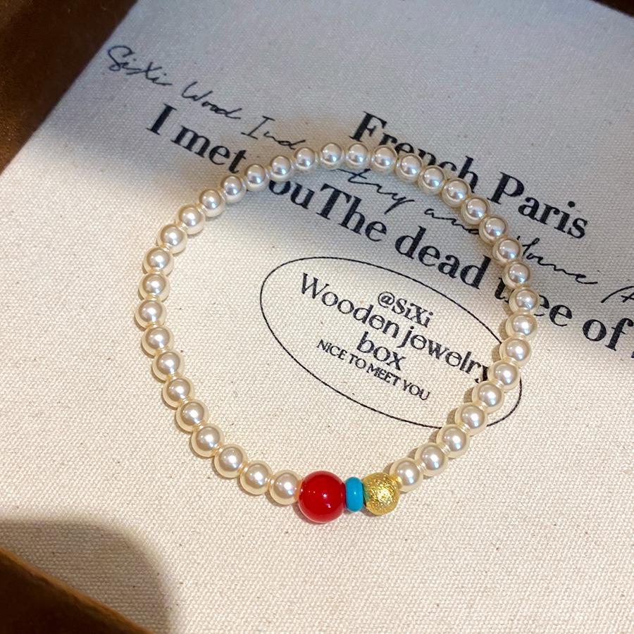 Elegant Chinese Agate Pearl Bracelet for Women - Simple, Versatile Design
