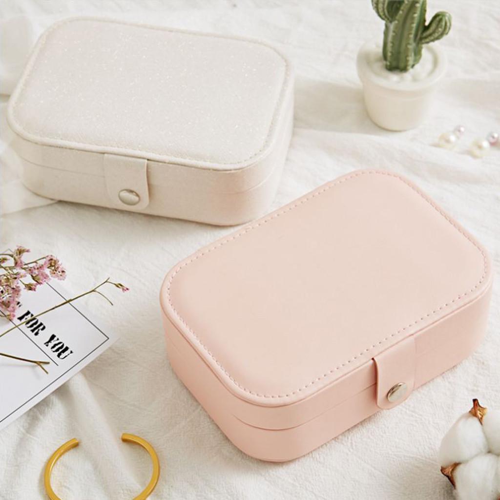 Earring Ring Jewelry Display Storage Box Case Organizer Flannel Tray Holder Gift