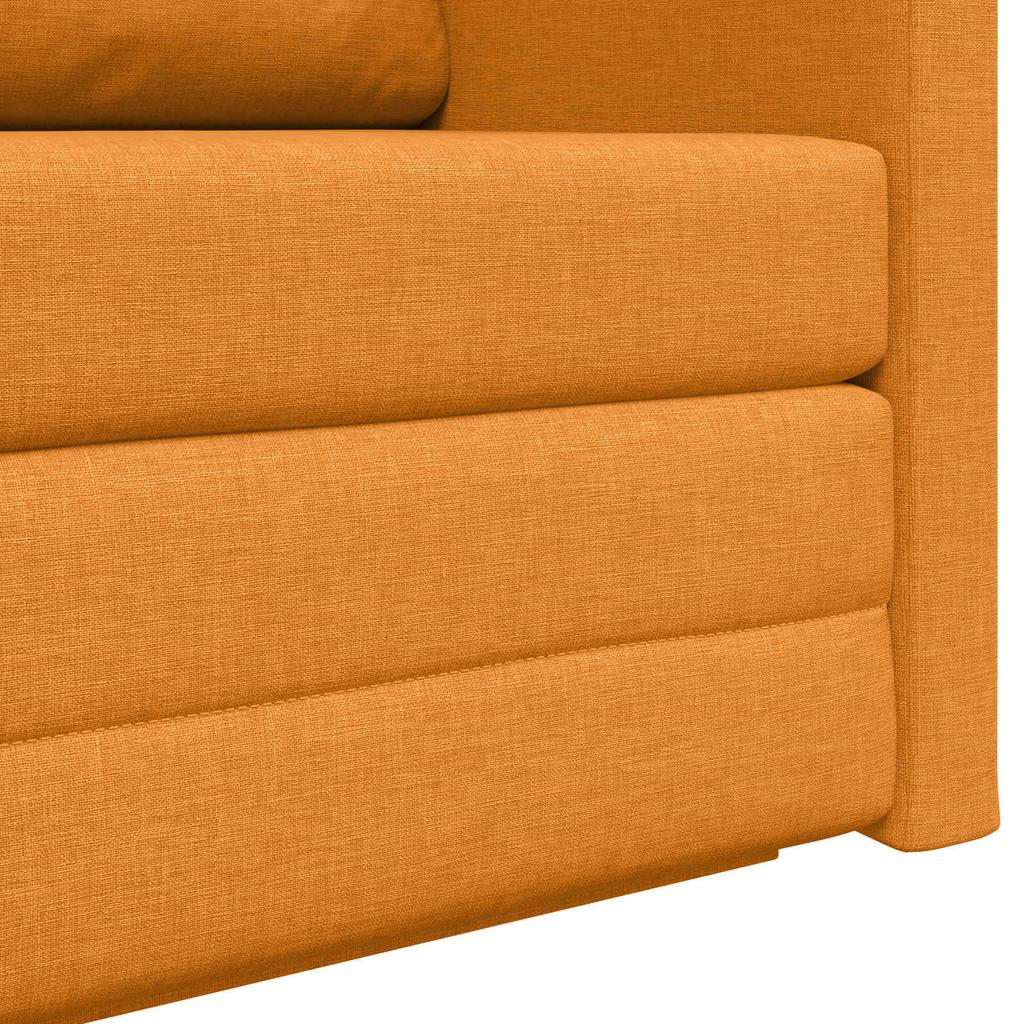 Sofa Bed 110 Cm Dark Yellow Fabric